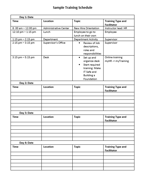 Training Plan Template 03