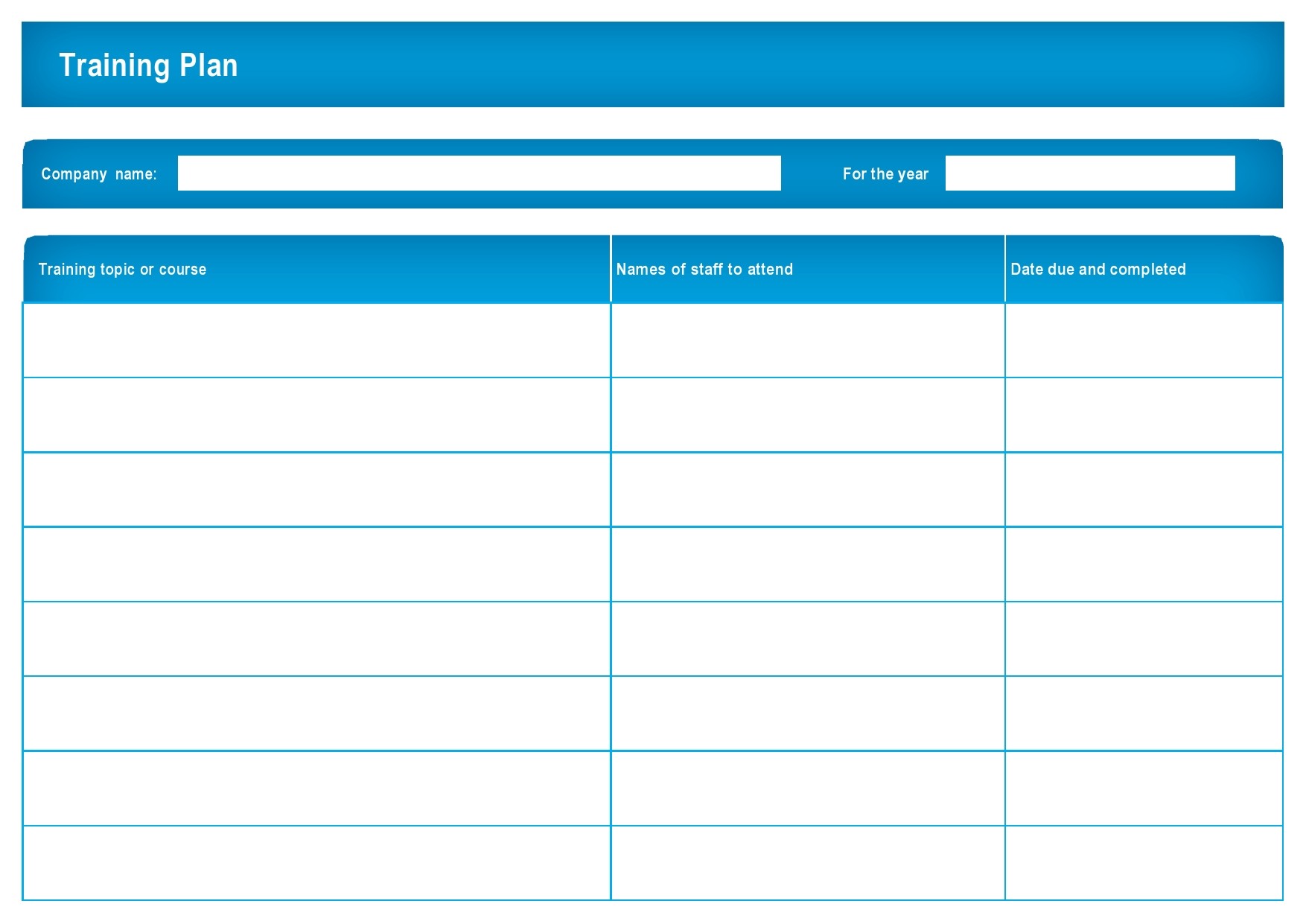 Training Plan Template 04