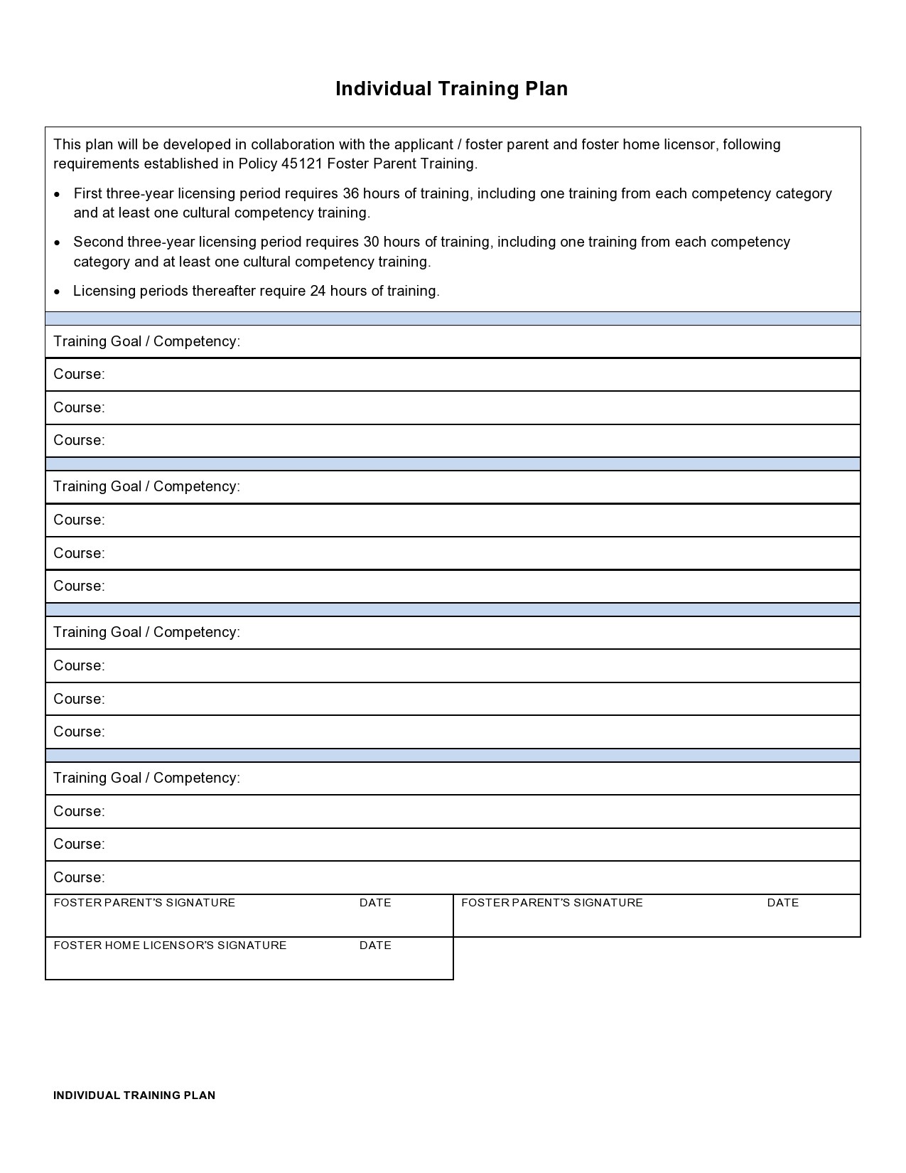 Training Plan Template 05