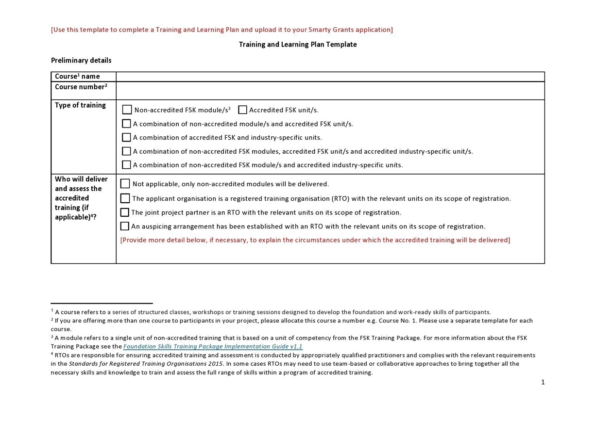 Training Plan Template 08