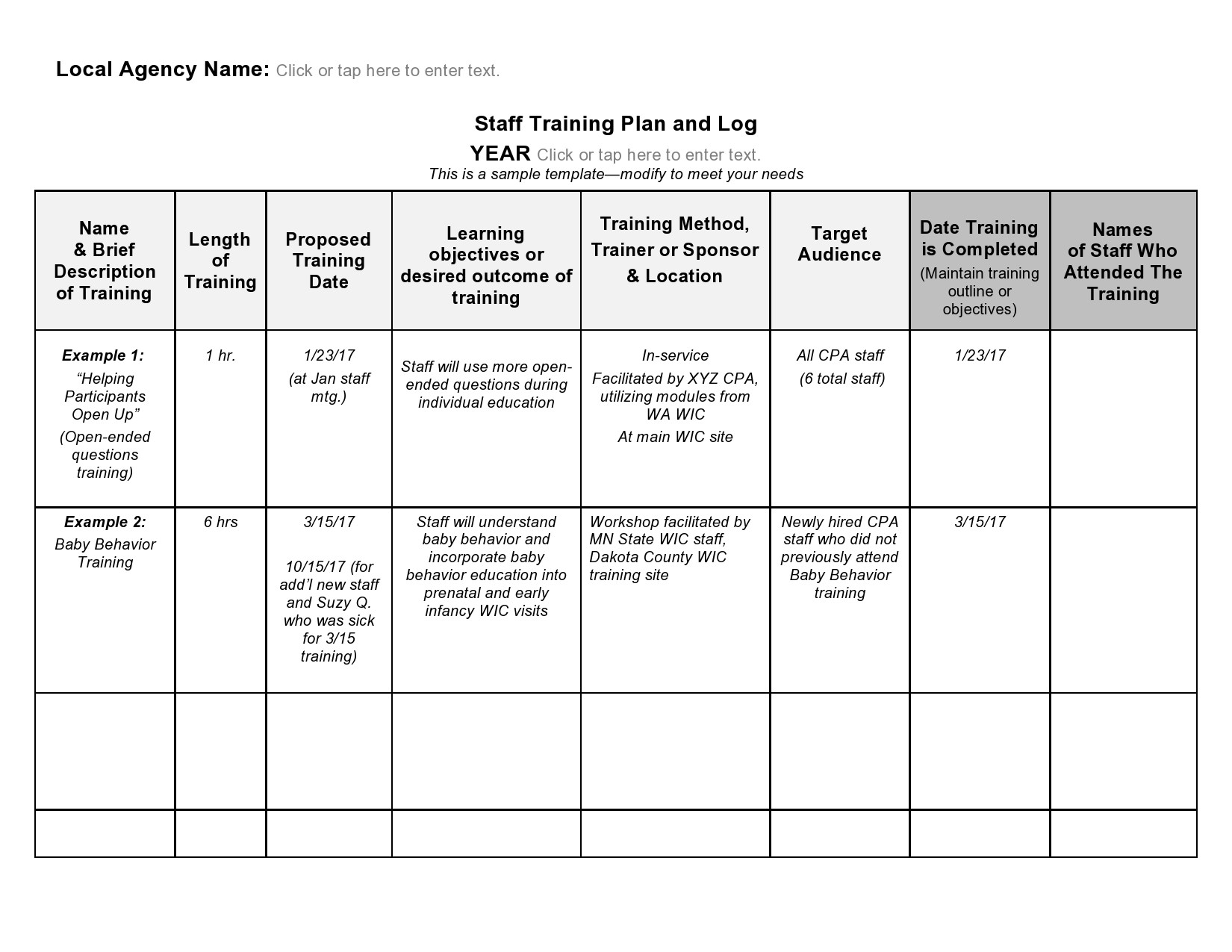 Training Plan Template 09