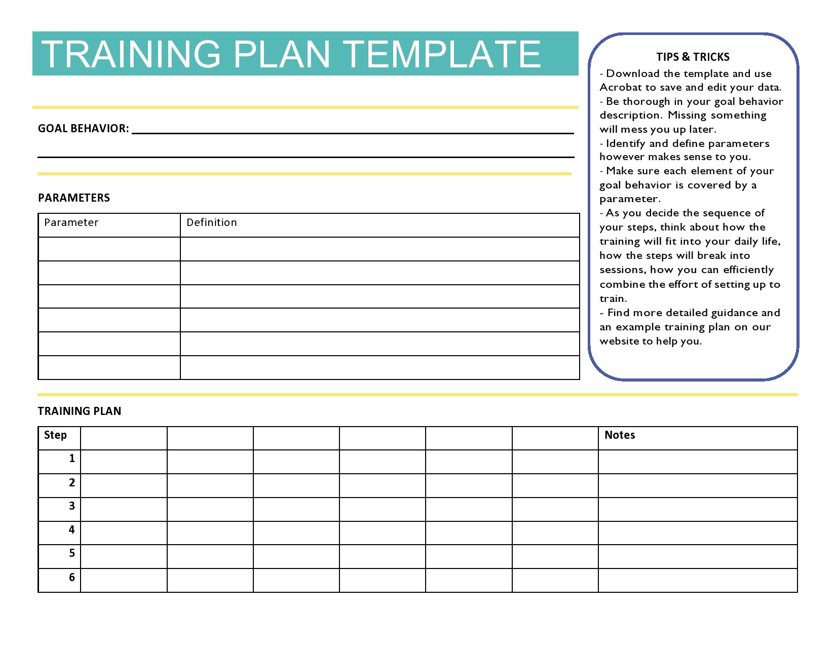 Training Plan Template 10