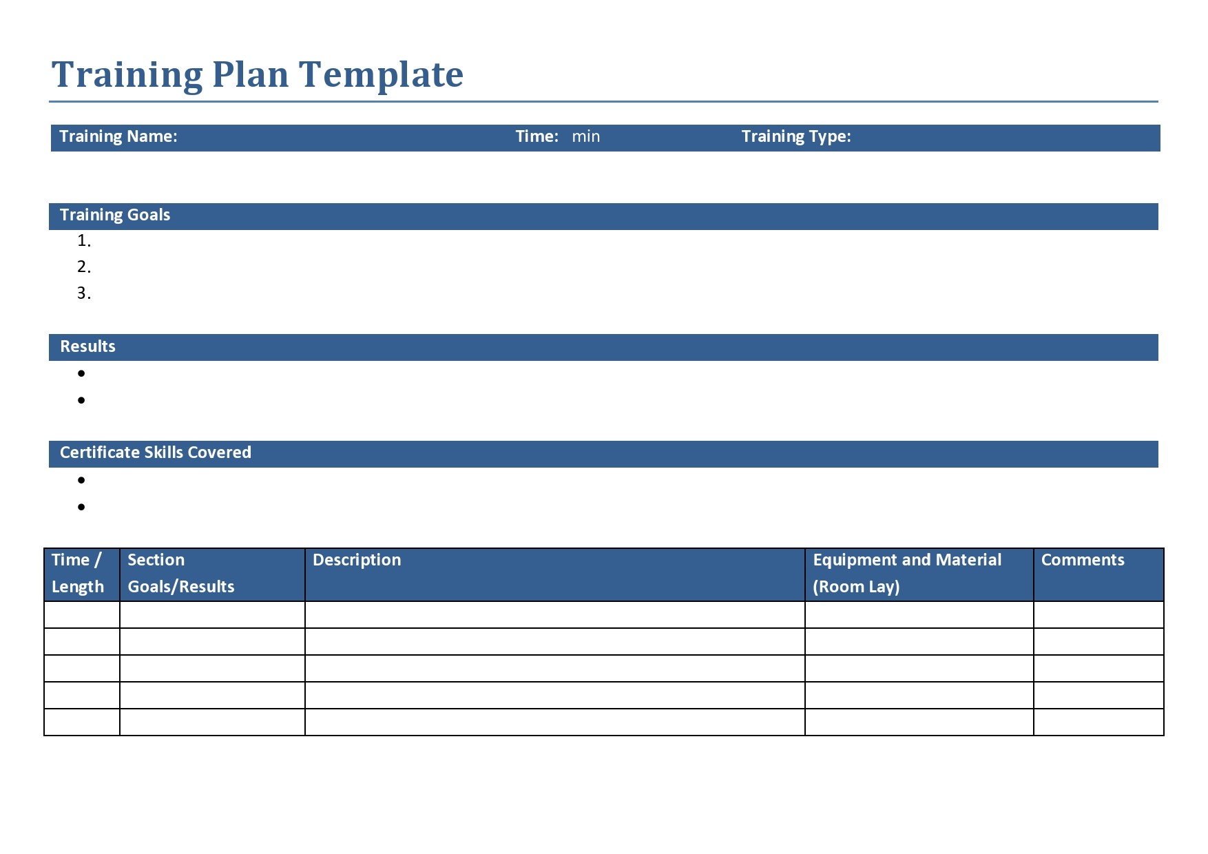 Training Plan Template 13