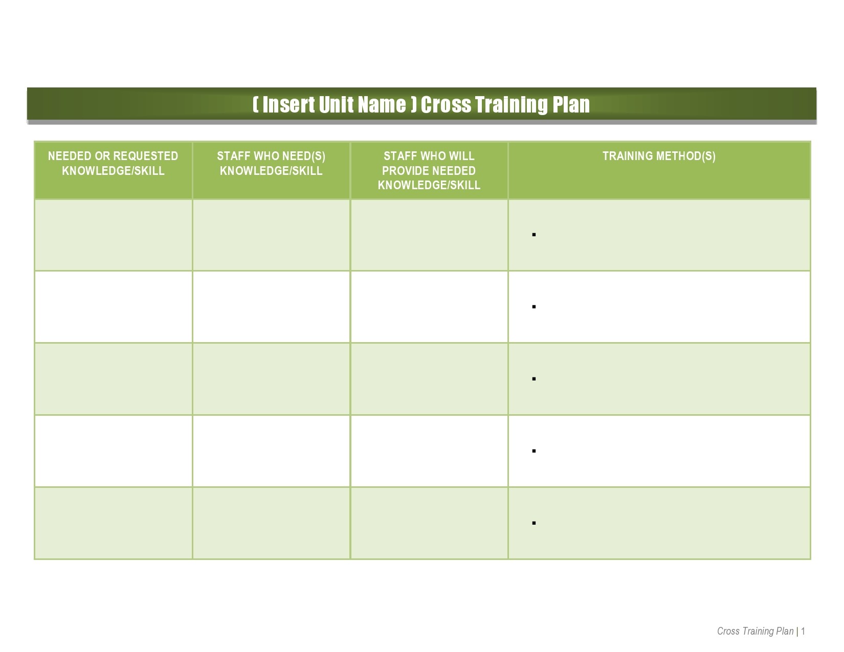 Training Plan Template 19