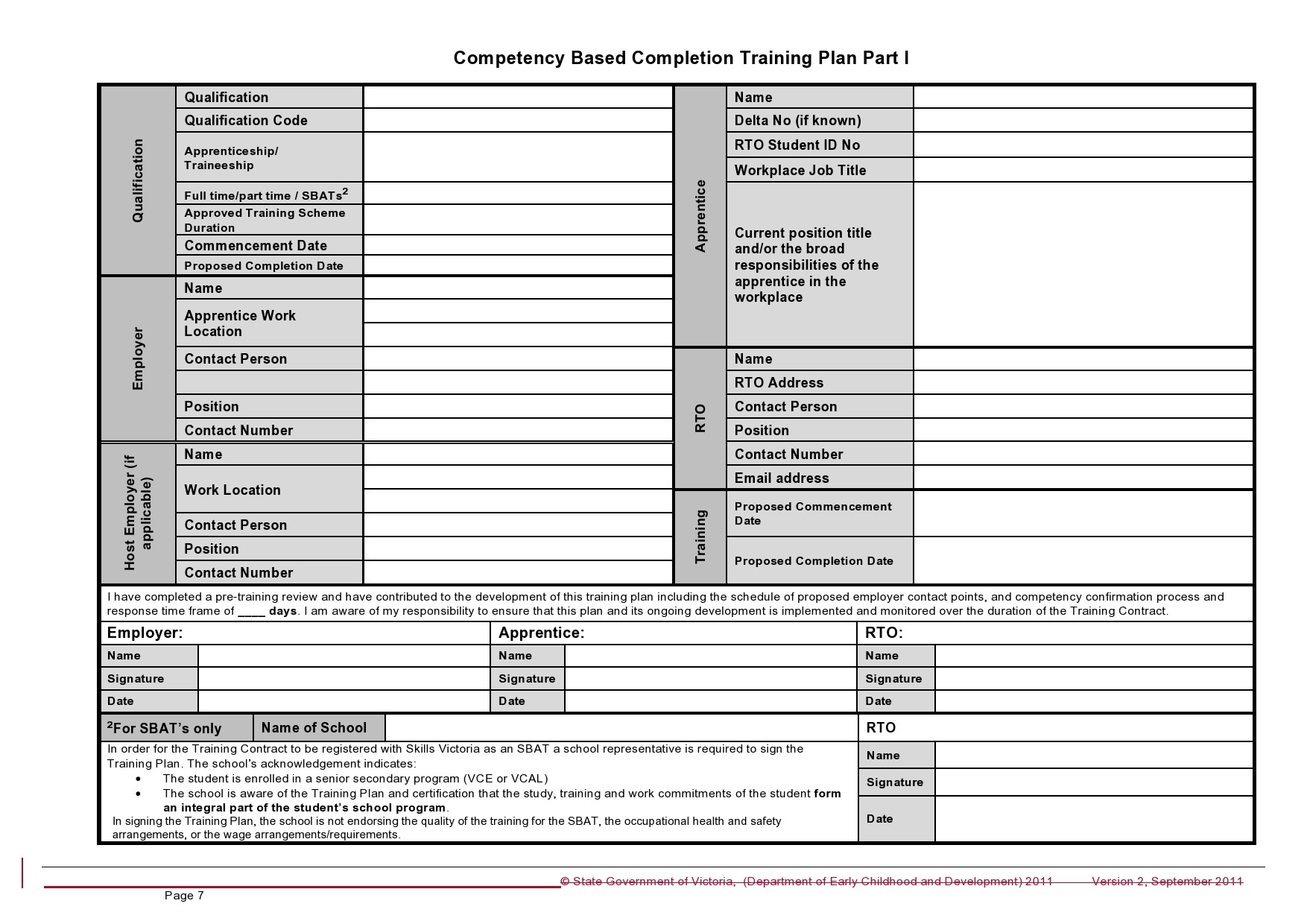 Training Plan Template 23
