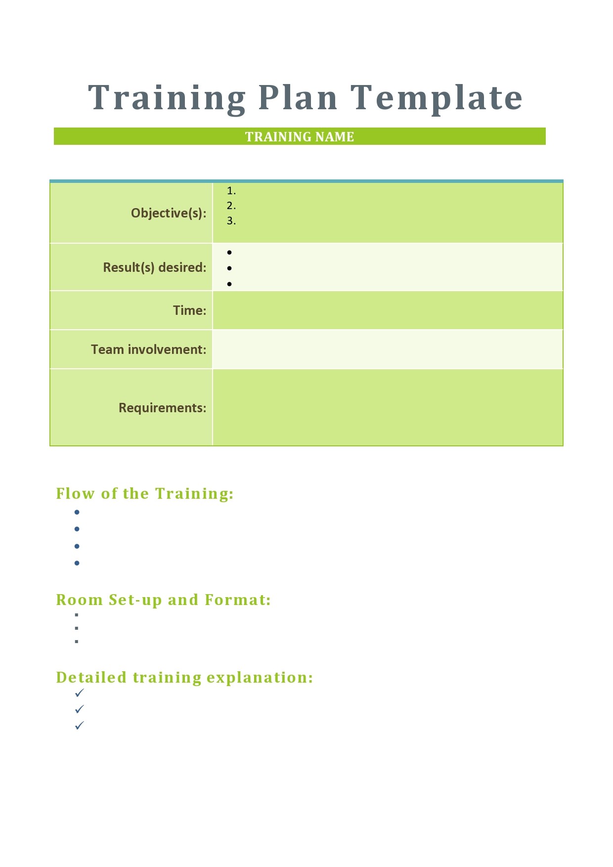 Training Plan Template 26